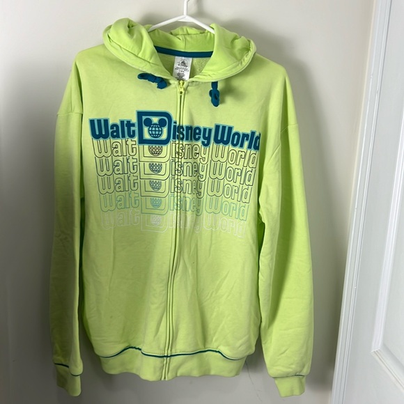 Walt Disney World Neon Zipped Up Hoodie Size Medium - Picture 2 of 15